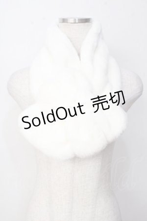 画像: axes femme POETIQUE / リボンファーマフラー  白 Y-25-09-22-007-AX-ZA-SZ-ZY