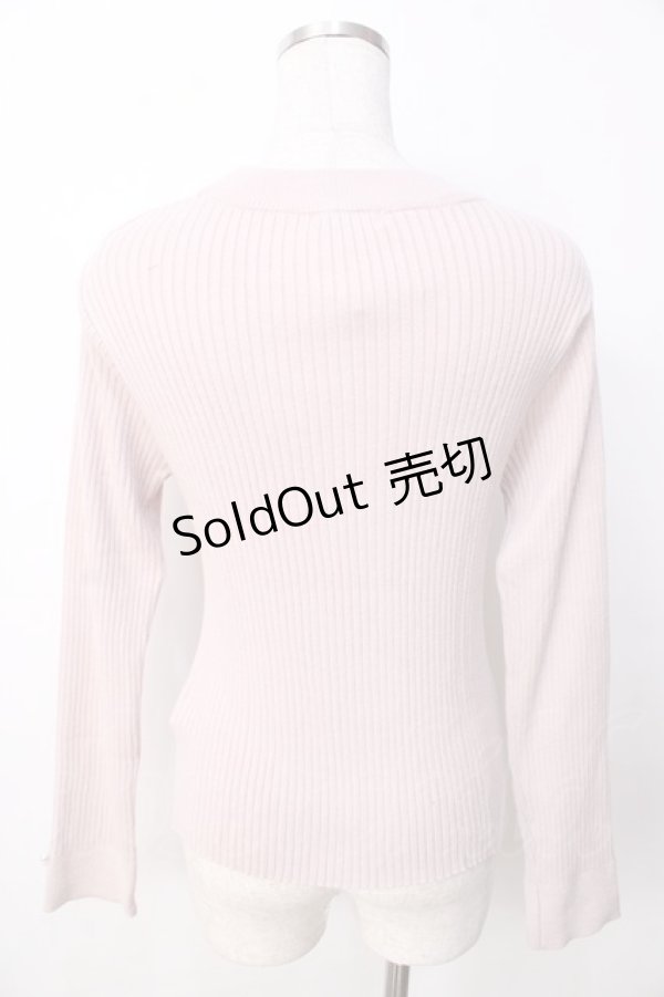 画像2: axes femme / ランダムパールデザインニット  ピンク Y-25-09-22-052-AX-TO-SZ-ZY (2)