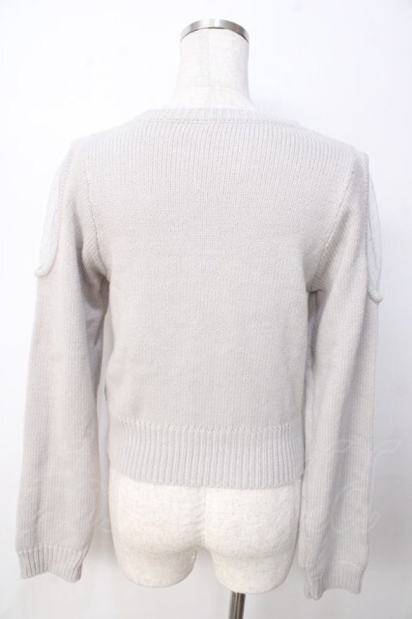 画像2: evelyn / ショルダーカットタートルリボンニット  グレー Y-25-09-22-058-LO-TO-SZ-ZY (2)