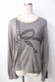 画像1: axes femme / ラッピングリボンデザインニット  グレー Y-25-09-22-059-AX-TO-SZ-ZI (1)