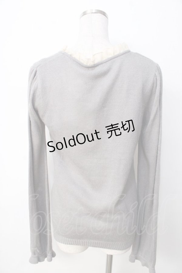 画像2: axes femme / ラッピングリボンデザインニット  グレー Y-25-09-22-059-AX-TO-SZ-ZI (2)