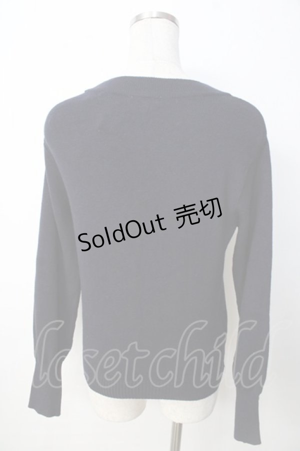 画像2: axes femme / テレスコープラメ刺繍ニット F 紺 Y-25-09-22-066-AX-TO-SZ-ZY (2)