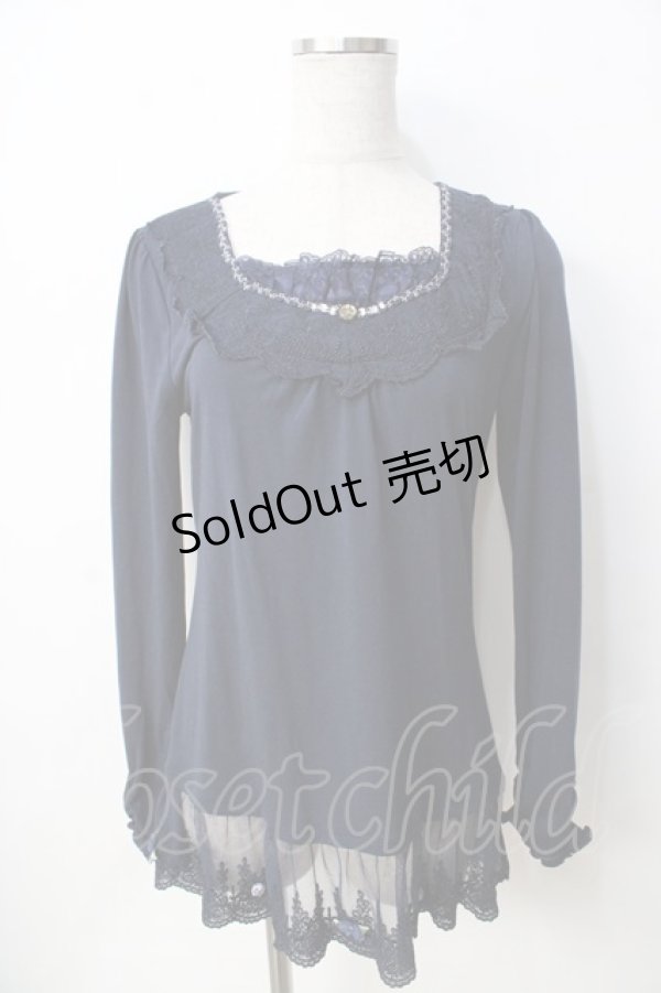 画像1: axes femme / 裾デコレーションインナーPO M 紺 Y-25-09-22-069-AX-TO-SZ-ZI (1)