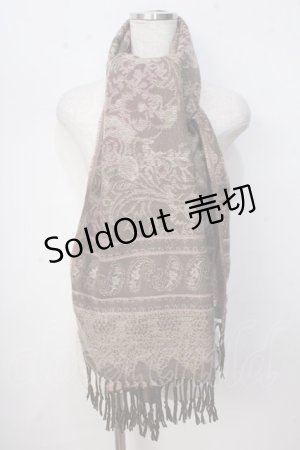 画像: axes femme / G薔薇ストール - ブラウン Y-25-09-22-011-AX-ZA-SZ-ZT1008Y
