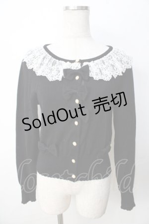 画像: BABY,THE STARS SHINE BRIGHT / Crown Lace カーディガン  黒 Y-25-09-22-080-BA-TO-SZ-ZY