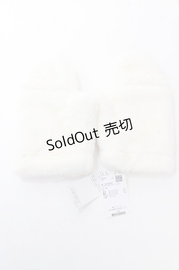 画像2: axes femme POETIQUE / ベロアリボンファーミトン  白 Y-25-09-22-013-AX-ZA-SZ-ZY (2)