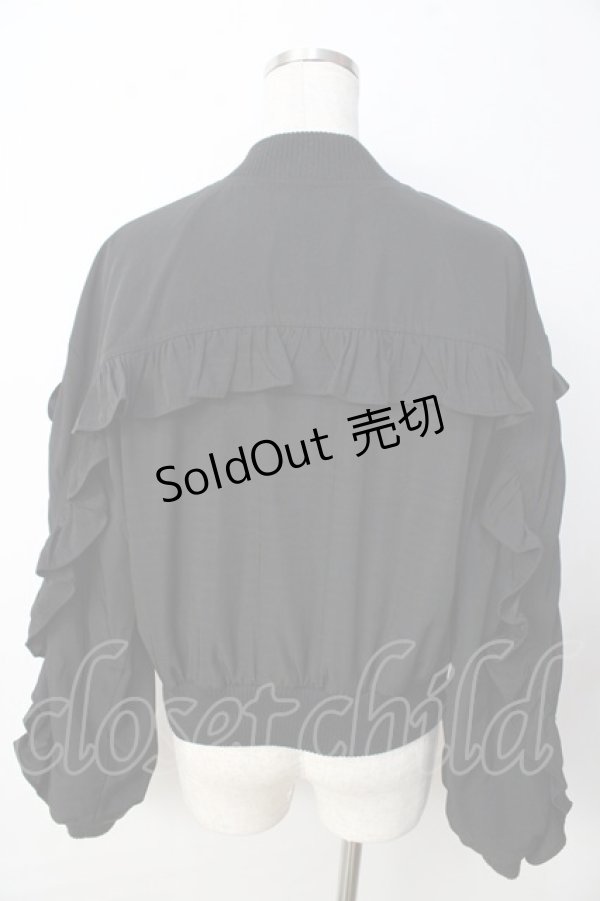 画像2: Ank Rouge / 袖編み上げブルゾン  黒 Y-25-09-22-082-CA-CO-SZ-ZY (2)