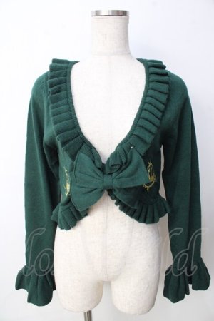 画像: metamorphose / カメオ刺繍ボレロ  グリーン Y-25-09-22-087-ME-TO-SZ-ZY
