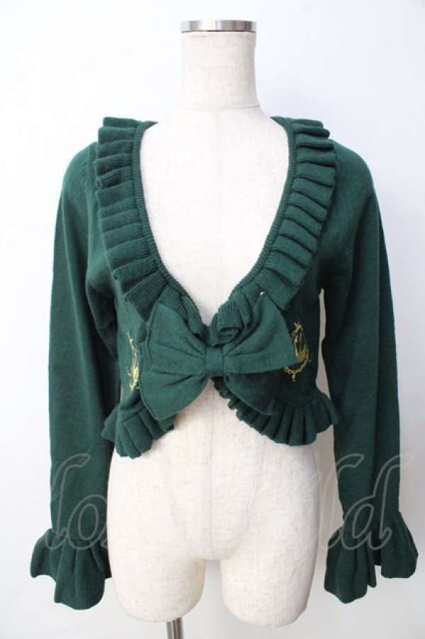 画像1: metamorphose / カメオ刺繍ボレロ  グリーン Y-25-09-22-087-ME-TO-SZ-ZY (1)