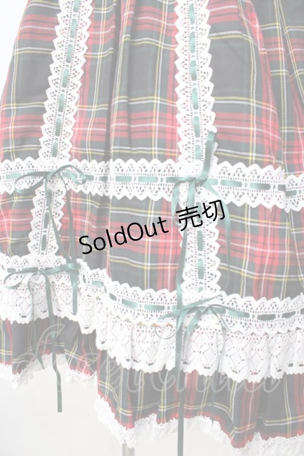 画像4: BABY,THE STARS SHINE BRIGHT / タータンチェックベビードールジャンパースカート  グリーン Y-25-09-22-090-BA-OP-SZ-ZY (4)