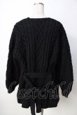 画像2: axes femme / 編みニットコーディガン M 黒 Y-25-09-22-098-AX-TO-SZ-ZY (2)