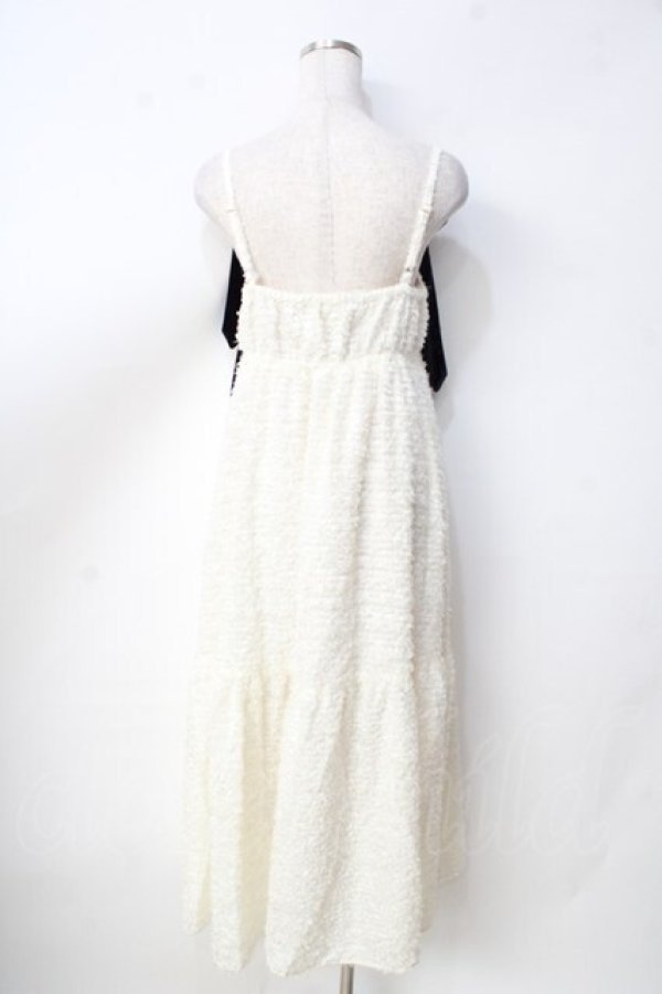 画像2: axes femme / リボン付ジャガードワンピース F 生成り Y-25-09-22-104-AX-OP-SZ-ZI (2)