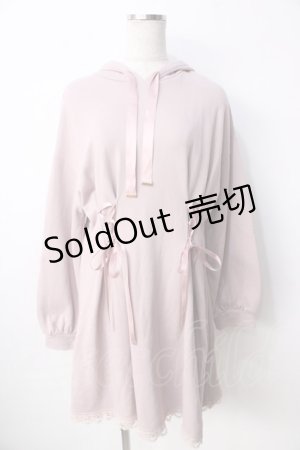 画像: axes femme POETIQUE / レースアップパーカーワンピース M ピンク Y-25-09-22-107-AX-OP-SZ-ZY