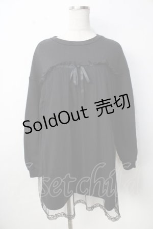 画像: Bubbles / スウェットチュールワンピース  黒 Y-25-09-22-110-CA-OP-SZ-ZY