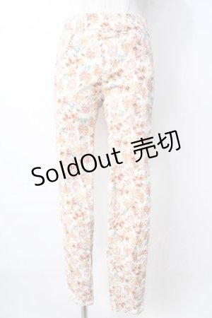 画像: axes femme / 花柄ストレッチパンツ M オレンジ Y-25-09-22-117-AX-PA-SZ-ZY