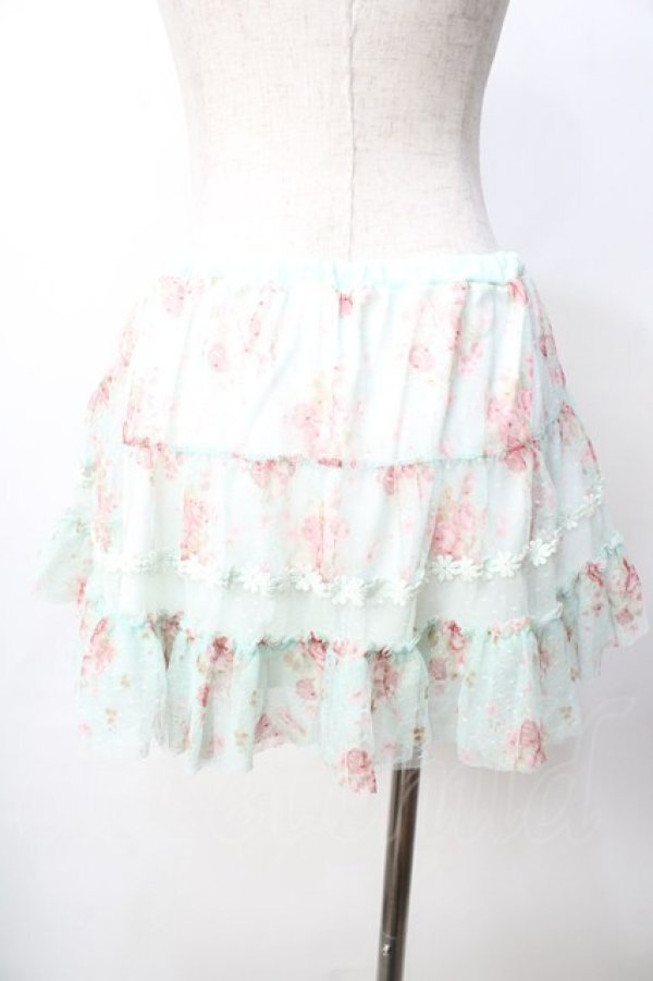 画像2: LIZ LISA / ブーケ柄レーススカパン  ミント Y-25-09-22-130-LO-PA-SZ-ZT042 (2)