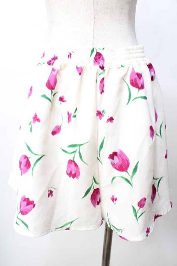 【希少】VivienneWestwood スカートチューリップ柄 オーブボタン LODISPOT / チューリップ柄スカート 生成り Y-25-09-22-131-LO