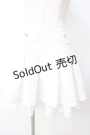 画像: evelyn / ツイードスカート  白 Y-25-09-22-139-LO-SK-SZ-ZY