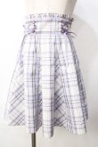 画像1: Amavel / ダブルレースアップはぎフレアチェックスカート  ラベンダー Y-25-09-22-140-CA-SK-SZ-ZY (1)
