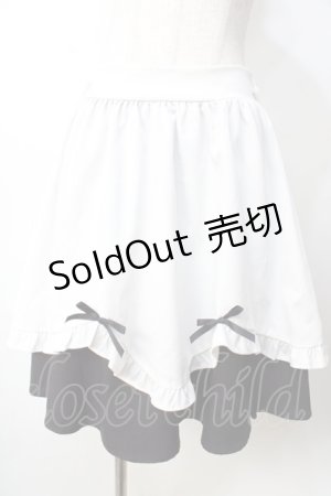 画像: axes femme POETIQUE / フリルエプロンデザインスカート  黒 Y-25-09-22-143-AX-SK-SZ-ZY