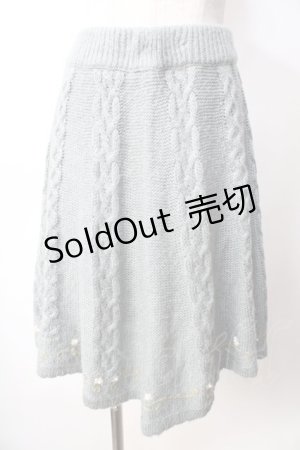 画像: axes femme / プチバラ使いニットスカート  グリーン Y-25-09-22-151-AX-SK-SZ-ZY