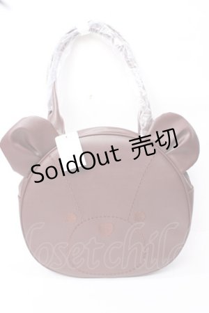 画像: axes femme kawaii / クマ型トートバッグ  ブラウン Y-25-09-22-023-AX-BG-SZ-ZY