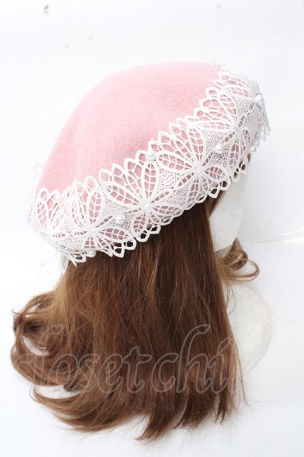 画像3: m petit by misako / TT*AMレースBベレー  中桃 Y-25-09-22-026-LO-AC-SZ-ZT-K016 (3)