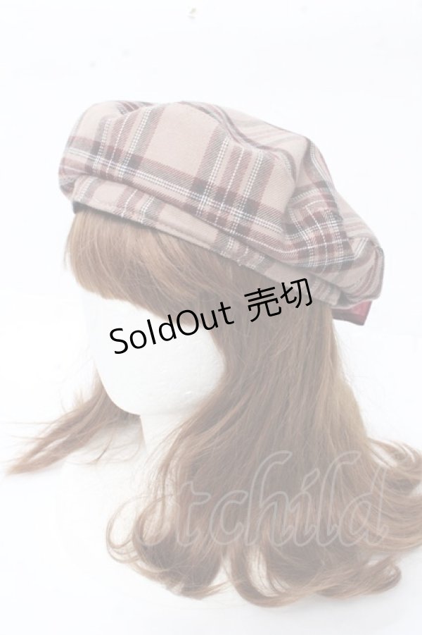 画像2: Amavel / チェックリボンベレー  ブラウン Y-25-09-22-029-CA-AC-SZ-ZY (2)