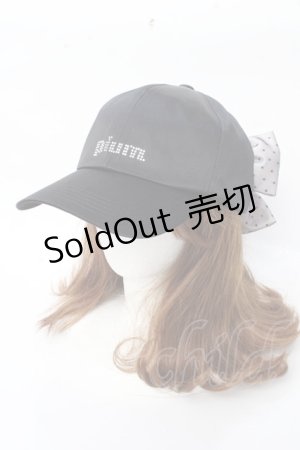 画像: pium / リボン付きキャップ  黒 Y-25-09-22-032-LO-AC-SZ-ZY