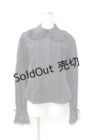 画像: BABY,THE STARS SHINE BRIGHT / 後ろピンタックブラウス  黒 Y-25-09-25-004-BA-BL-SZ-ZY