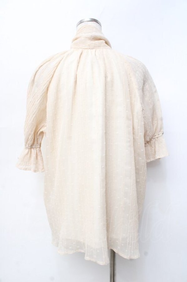 画像2: An MILLE / ボウタイブラウス  生成り Y-25-09-25-041-EL-BL-SZ-ZT309 (2)