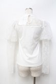 画像2: evelyn / レースパフスリーブカットソー  白 Y-25-09-25-043-LO-TO-SZ-ZT285 (2)