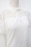 画像3: evelyn / レースパフスリーブカットソー  白 Y-25-09-25-043-LO-TO-SZ-ZT285 (3)
