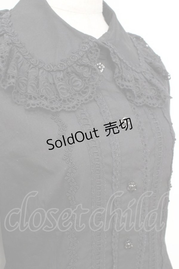 画像4: BABY,THE STARS SHINE BRIGHT / 後ろピンタックブラウス  黒 Y-25-09-25-004-BA-BL-SZ-ZY (4)