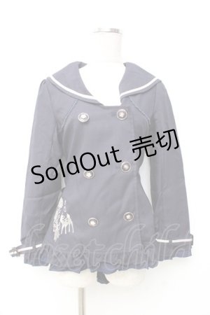 画像: axes femme POETIQUE / セーラーショートトレンチ  紺 Y-25-09-25-049-AX-CO-SZ-ZY