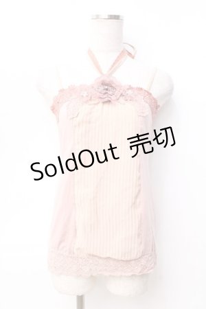 画像: axes femme / 花モチーフキャミソール  ピンク Y-25-09-25-006-AX-TO-SZ-ZY
