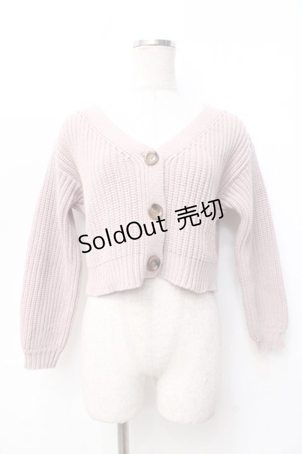 画像1: evelyn / ローゲージカーディガン  ピンク Y-25-09-25-065-LO-TO-SZ-ZY (1)