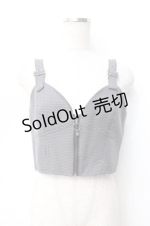 画像: axes femme / 千鳥柄ビスチェ  グレー Y-25-09-25-007-AX-TO-SZ-ZI