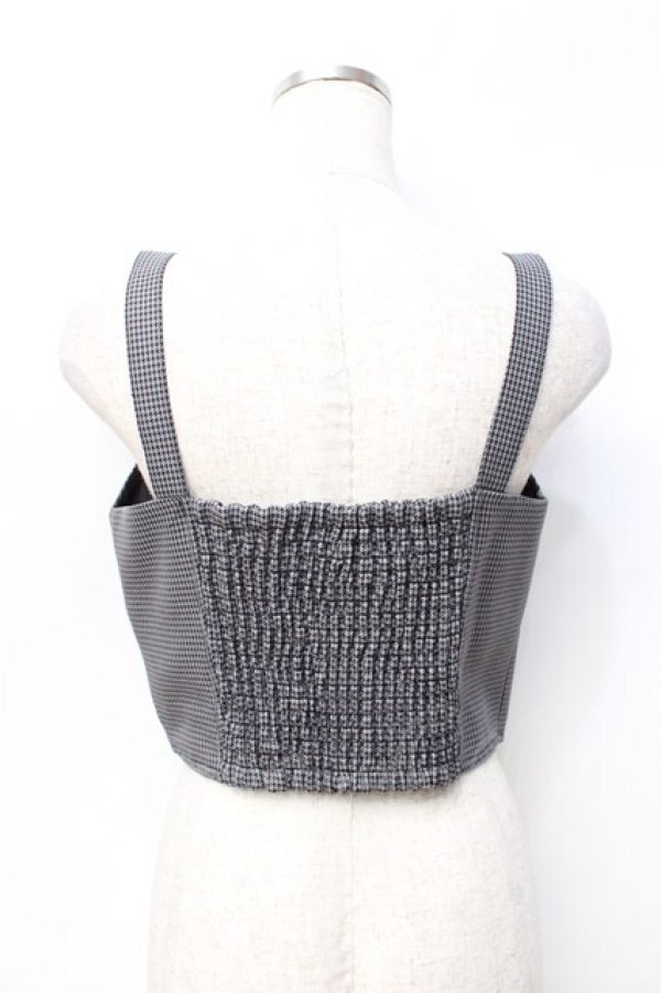 画像2: axes femme / 千鳥柄ビスチェ  グレー Y-25-09-25-007-AX-TO-SZ-ZI (2)