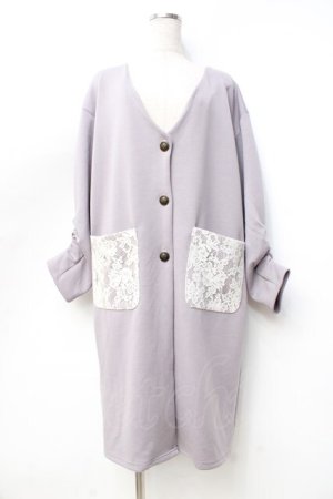 画像: axes femme / ダンボールニットコーディガン M ラベンダー Y-25-09-25-078-AX-TO-SZ-ZY