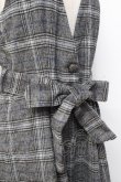 画像4: axes femme / シャギーチェックジャンスカ M グレー Y-25-09-25-081-AX-OP-SZ-ZI (4)