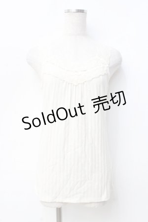 画像: axes femme / レース使いタンク  生成り Y-25-09-25-009-AX-TO-SZ-ZY