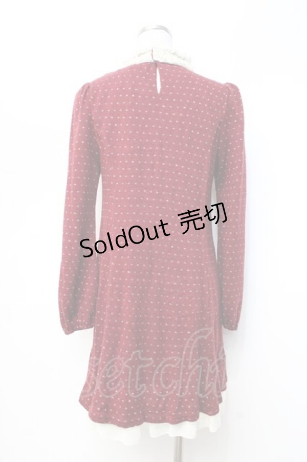 画像2: axes femme / スタンドブロッキングチュニ M アカ Y-25-09-25-088-AX-OP-SZ-ZI (2)