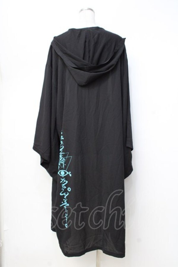 画像2: Deorart / フード付きプリントガウン  黒 Y-25-09-25-090-PU-TO-SZ-ZY (2)
