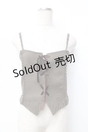 画像: axes femme / リブカットソービスチェ M カーキ Y-25-09-25-011-AX-TO-SZ-ZY