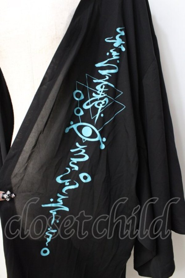画像4: Deorart / フード付きプリントガウン  黒 Y-25-09-25-090-PU-TO-SZ-ZY (4)