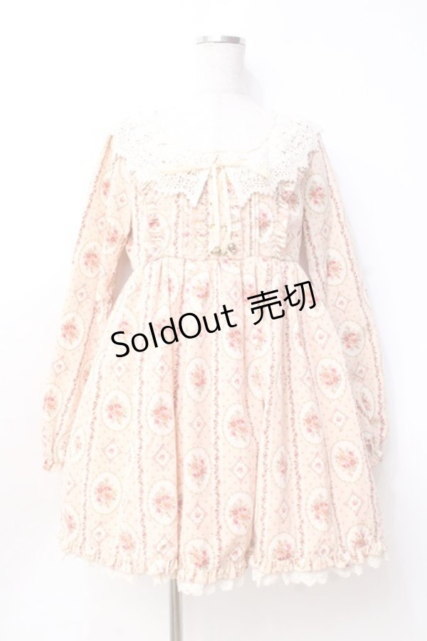画像1: LIZ LISA / フラワーフレームワンピース  淡オレンジ Y-25-09-25-094-LO-OP-SZ-ZI (1)