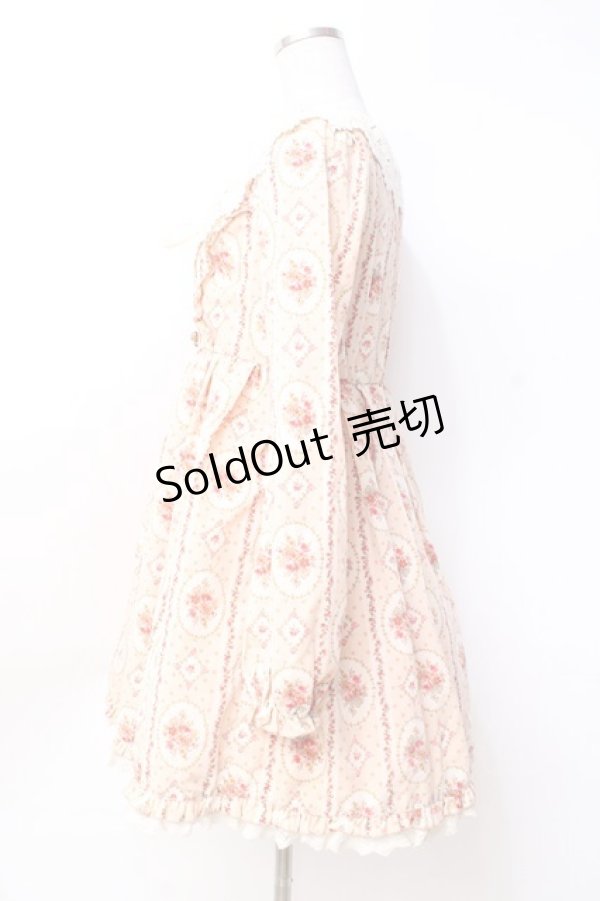 画像2: LIZ LISA / フラワーフレームワンピース  淡オレンジ Y-25-09-25-094-LO-OP-SZ-ZI (2)