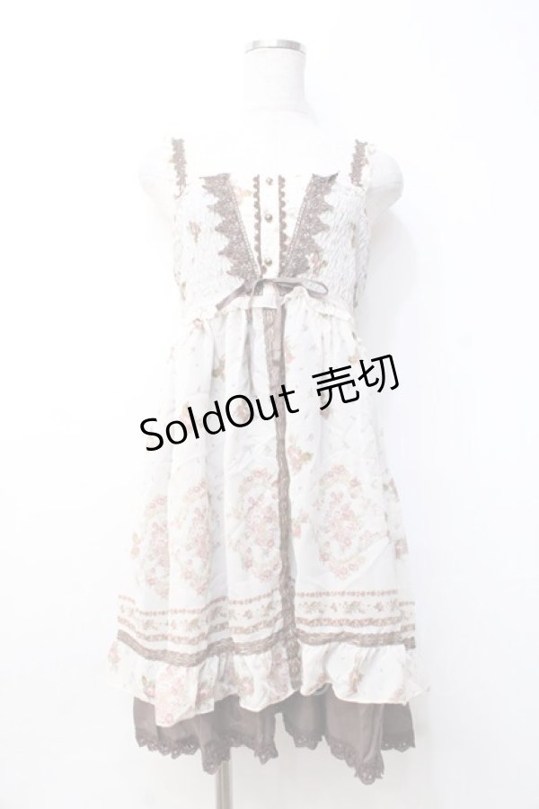 画像1: axes femme / ブーケ柄2WAYワンピース  生成り Y-25-09-25-100-AX-OP-SZ-ZY (1)