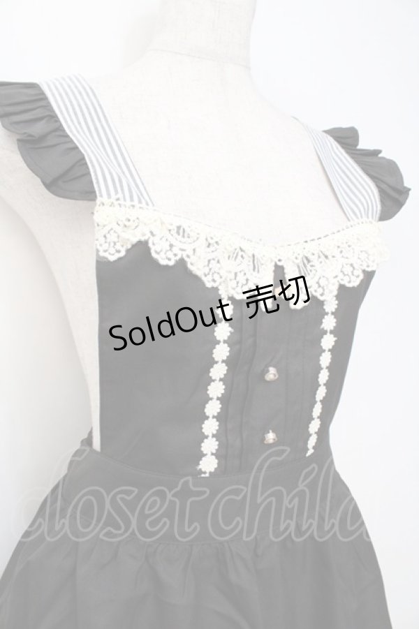 画像4: axes femme / バンビ刺繍ジャンパースカート  黒 Y-25-09-25-101-AX-OP-SZ-ZY (4)